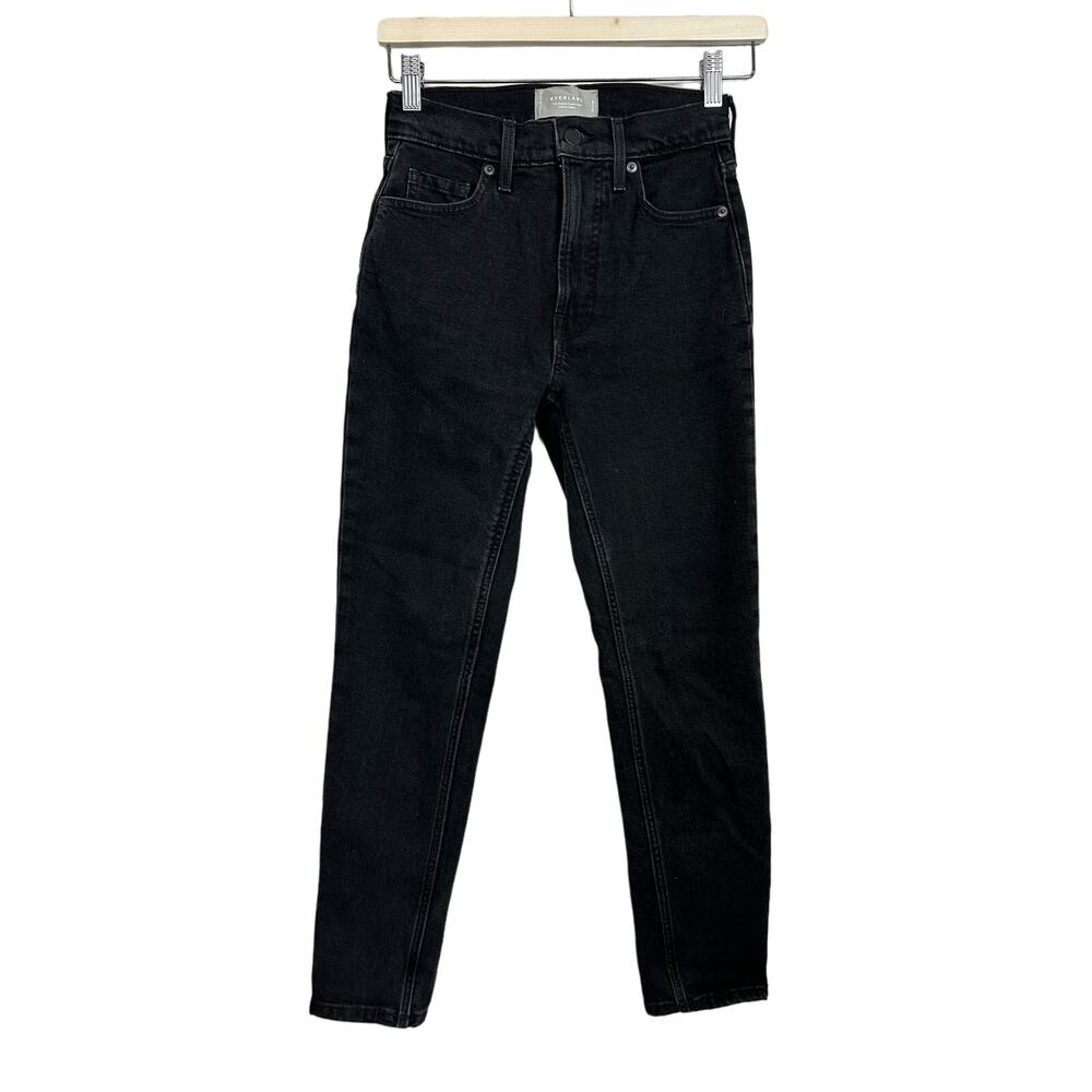 Everlane Womens Size 23 Crop The Original Cheeky Jean Organic Cotton Black New